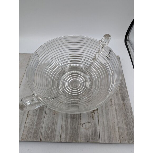 Manhattan Park Avenue 9” Large Footed Fruit Serving Service Bowl Anchor Hocking - Picture 5 of 7